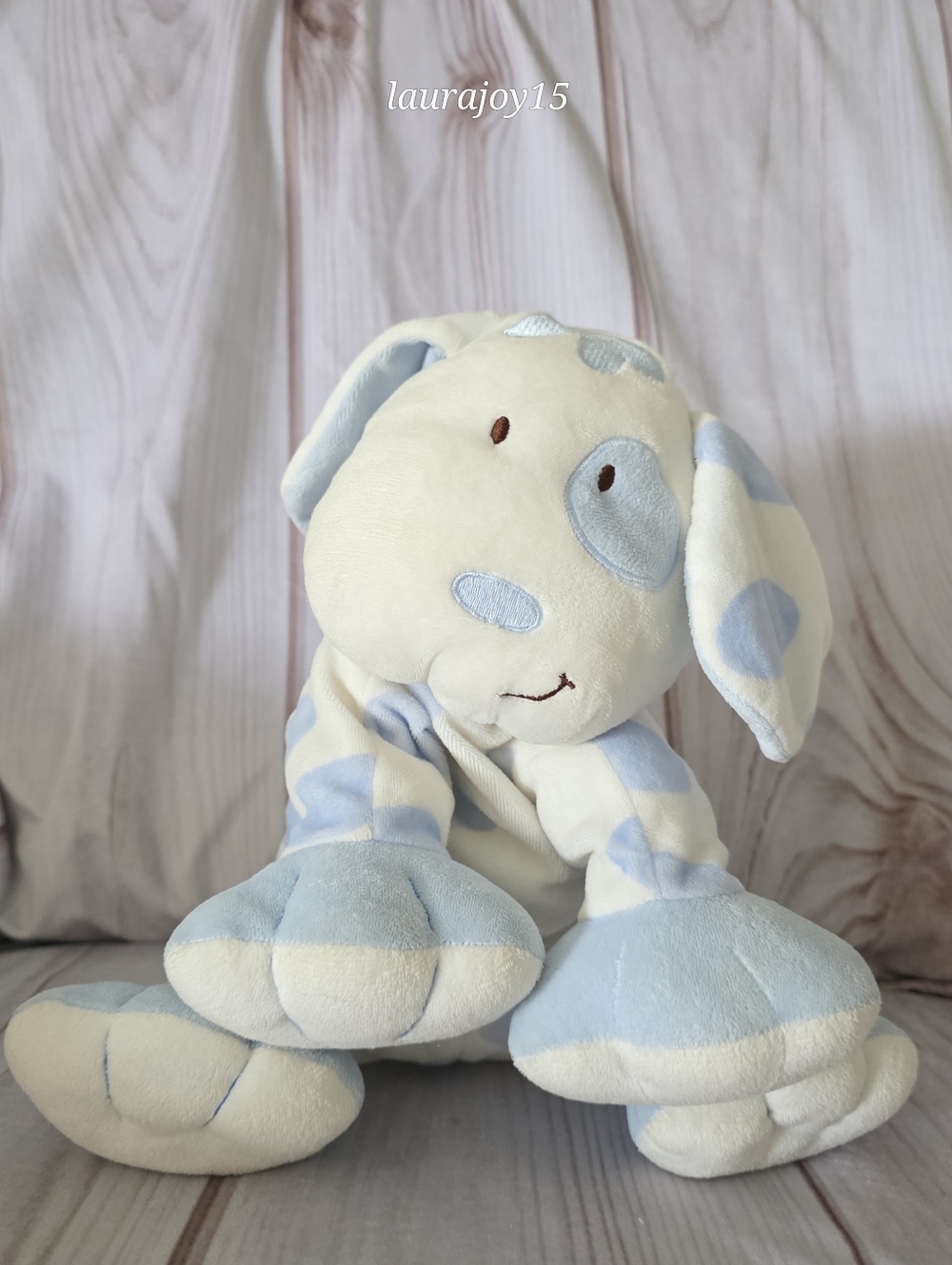 Kids Preferred Spotted Blue Dog Plush Toy Allergy Asthma Friendly 12 Inch 2005
